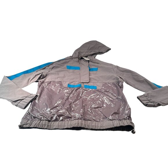 Original Ashley 26 International Hooded Windbreaker Women Utility Zip Drawstring - Picture 1 of 16